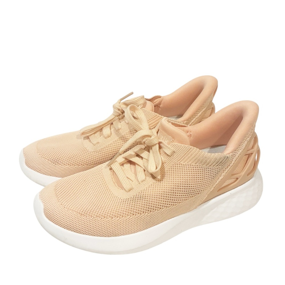 Kizik Athens Shoes Womens Size 7.5‎ Peaches N'Cream Pink Slip-On Tie Shoes